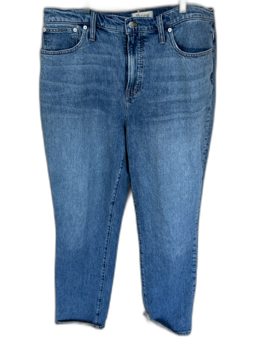 Madewell Size 32 Light Wash Cotton Blend Wide Leg Jeans Light Wash / 32