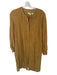 Boden Size 12 Mustard & Black Viscose Long Sleeve dots Drawstring Waist Dress Mustard & Black / 12