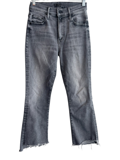 Mother Size 24 Gray Cotton Mid Rise Raw Hem Straight Leg Jeans Gray / 24