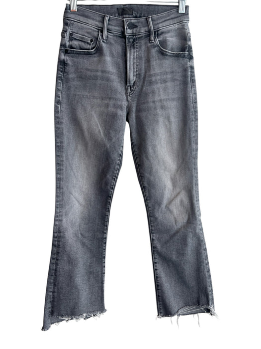 Mother Size 24 Gray Cotton Mid Rise Raw Hem Straight Leg Jeans Gray / 24