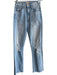 Mother Size 24 Light Wash Cotton Distressed High Rise Raw Hem Straight Leg Jeans Light Wash / 24