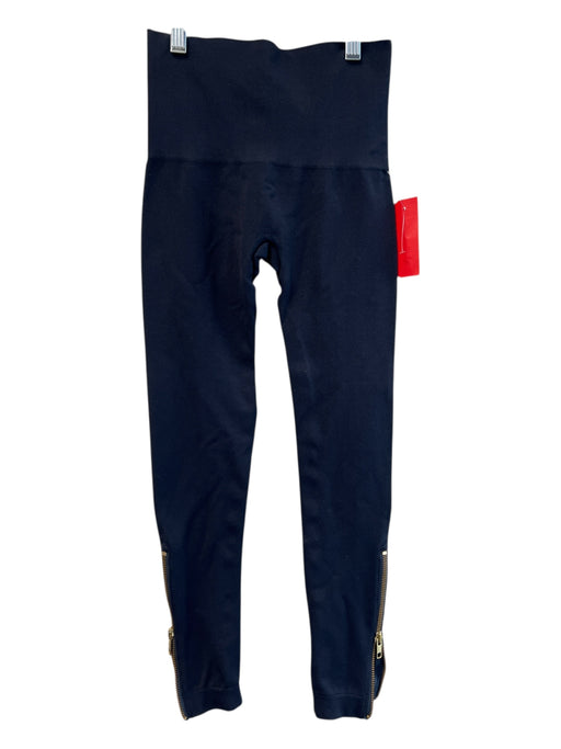 Spanx Size XS Navy Blue Nylon Stretch Capri Skinny Ankle zipper accent Pants Navy Blue / XS