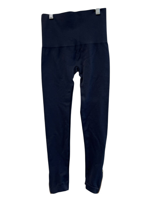 Spanx Size XS Navy Blue Nylon Stretch Capri Skinny Ankle zipper accent Pants Navy Blue / XS