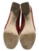 Tamara Mellon Shoe Size 42 Cognac Brown Leather Croc Square Round Toe Pumps Cognac Brown / 42