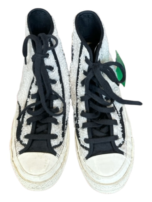 Converse Shoe Size 7 White & Black Faux Shearling High Top Athletic Sneakers White & Black / 7