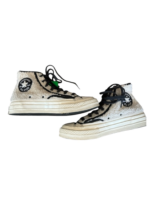 Converse Shoe Size 7 White & Black Faux Shearling High Top Athletic Sneakers White & Black / 7