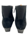 Aquatalia Shoe Size 6.5 Black Suede Upper Pointed Toe Side Zip Elastic Booties Black / 6.5