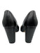 Stuart Weitzman Shoe Size 6.5 Black Leather Upper Pebbled Shiny Block heel Pumps Black / 6.5