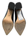 Stuart Weitzman Shoe Size 6.5 Black Leather Upper Pebbled Shiny Block heel Pumps Black / 6.5