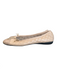 Paul Mayer Shoe Size 8 Tan Leather Almond Toe Quilted Bow Detail Flat Shoes Tan / 8