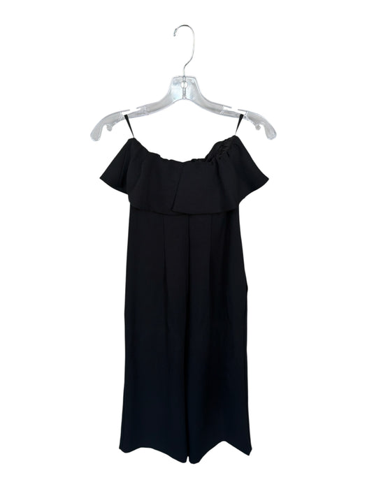 Babaton Size 0 Black Polyester Off Shoulder Ruffles Romper Black / 0