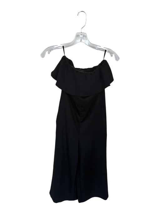 Babaton Size 0 Black Polyester Off Shoulder Ruffles Romper Black / 0