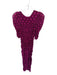 Free People Size XS Magenta Nylon Blend Scrunch Detail High Neck Floral Dress Magenta / XS