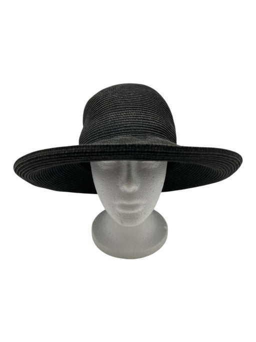 Eric Javits Charcoal Straw Gold Hardware Hat Charcoal