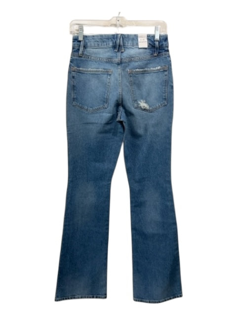 Good American Size 2/26 Medium Wash Cotton Distressed zip fly High Rise Jeans Medium Wash / 2/26