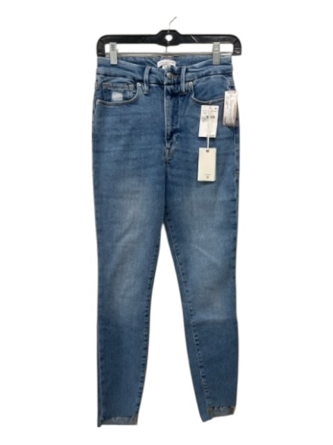 Good American Size 6/28 Medium Wash Cotton Zip Fly Jeans Medium Wash / 6/28