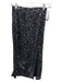 Greylin Size XS Black Polyester Sequined Elastic Waist Slit Skirt Black / XS