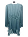 Greylin Size S Mist Blue Polyester Surplice Tie Detail Ruched Dress Mist Blue / S