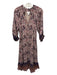 Cleobella Size XS Beige & Multi Cotton Split V Neck Floral Paisley Dress Beige & Multi / XS