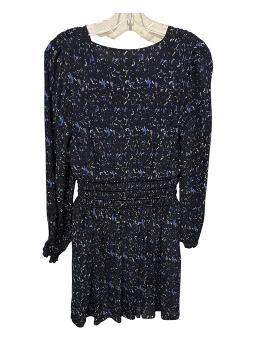 Rails Size XS Black & Multi Viscose V Neck smocked Dress Black & Multi / XS