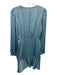 Greylin Size XS Mist Blue Polyester Surplice Tie Detail Ruched Dress Mist Blue / XS