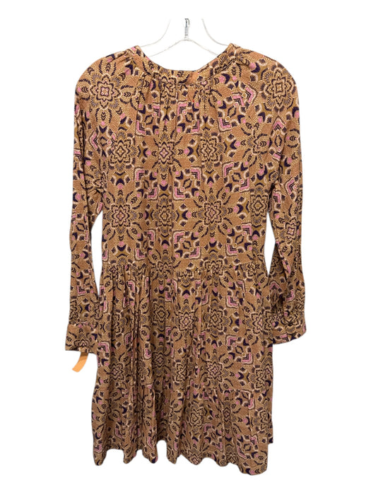 XiRENA Size S Tan & multi Cotton floral print Pockets Dress Tan & multi / S