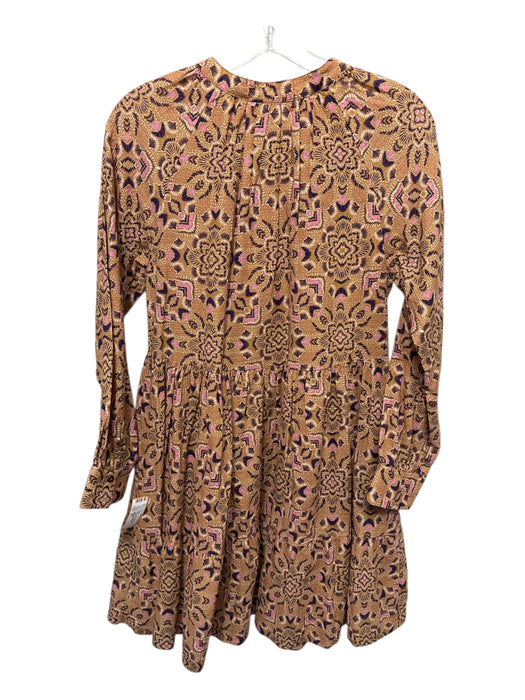 XiRENA Size XS Tan & multi Cotton floral print Pockets Dress Tan & multi / XS