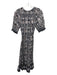 Cleobella Size XS Black & Multi Cotton floral print Tassel Tie Detail Dress Black & Multi / XS
