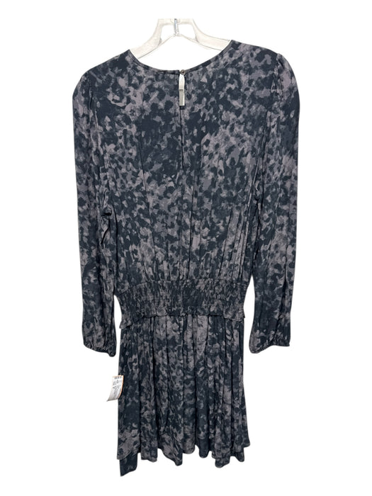 Rails Size M Charcoal & Black Rayon & Viscose Keyhole Back smocked Dress Charcoal & Black / M