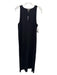 Lilla P Size S Black Cotton Keyhole Front Sleeveless Slits Dress Black / S