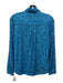 Greylin Size XS Blue Polyester Sequined Button Up Chest Pocket Top Blue / XS
