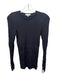 Equipment Size L Black Rayon Blend Ribbed Long Sleeve Top Black / L
