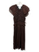 Cleobella Size Medium Brown & Black Viscose Ruffle Cap Sleeve Paisley Dress Brown & Black / Medium