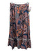Cleobella Size Small Purple, Orange, Blue Cotton Elastic Waist Floral Maxi Skirt Purple, Orange, Blue / Small