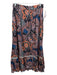 Cleobella Size Medium Purple, Orange, Blue Cotton Elastic Waist Floral Skirt Purple, Orange, Blue / Medium