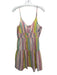 Rails Size L Pink & Multi Cotton & Lyocell Sleeveless Stripe Elastic Strap Dress Pink & Multi / L