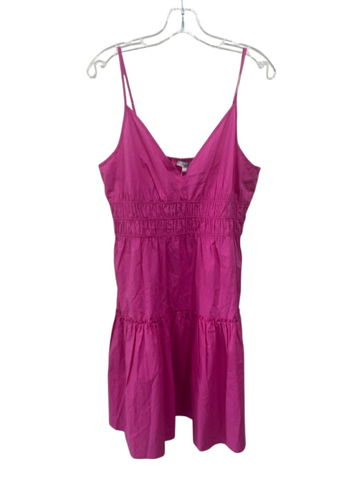 Rails Size L Pink Cotton & Lyocell Sleeveless Elastic Strap Above Knee Dress Pink / L