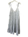Rails Size L White & Multi Cotton & Lyocell Striped Tie Shoulder Midi Dress White & Multi / L