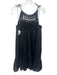 Cleobella Size L Black Cotton Sleeveless Tie Shoulder Crochet Midi Dress Black / L