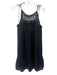 Cleobella Size L Black Cotton Sleeveless Tie Shoulder Crochet Midi Dress Black / L