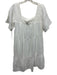 Rails Size L White Cotton Short Sleeve Square Neck Elastic Strap Dress White / L