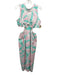 Rails Size L Pink, Green, White Cotton & Lyocell Sleeveless Cut Outs Midi Dress Pink, Green, White / L