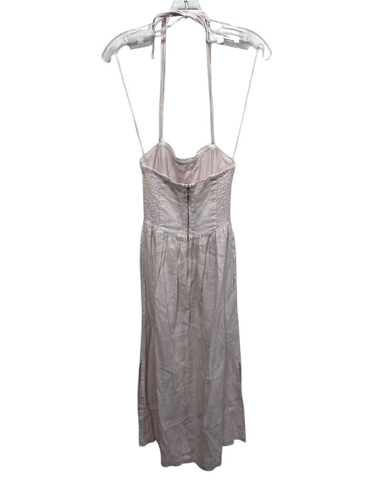 XiRENA Size XS Blush Pink Cotton Sleeveless Maxi Tie Shoulders Back Zip Dress Blush Pink / XS