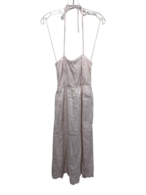 XiRENA Size XS Blush Pink Cotton Sleeveless Maxi Tie Shoulders Back Zip Dress Blush Pink / XS