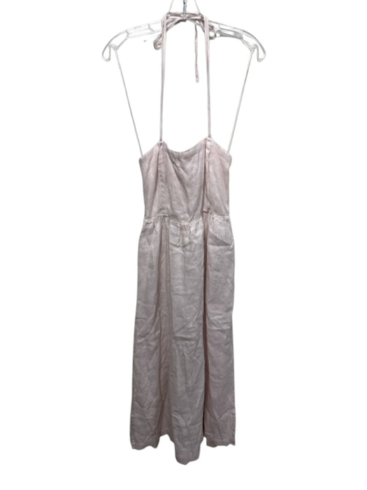 XiRENA Size XS Blush Pink Cotton Sleeveless Maxi Tie Shoulders Back Zip Dress Blush Pink / XS