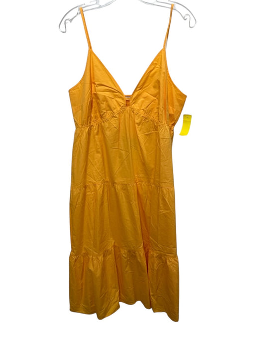 Rails Size L Yellow Cotton & Lyocell Sleeveless Midi Dress Yellow / L