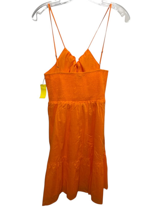 Rails Size L Orange Cotton Sleeveless Knee Length Cut Out Smocked Back Dress Orange / L
