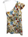 Greylin Size L White & Multi Cotton One Sleeve Floral Embroidered Dress White & Multi / L