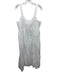 Rails Size L White Cotton Buttons shoulder straps Midi Dress White / L
