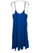 Rails Size L Blue Cotton Sleeveless Spaghetti Strap Seersucker Midi Dress Blue / L